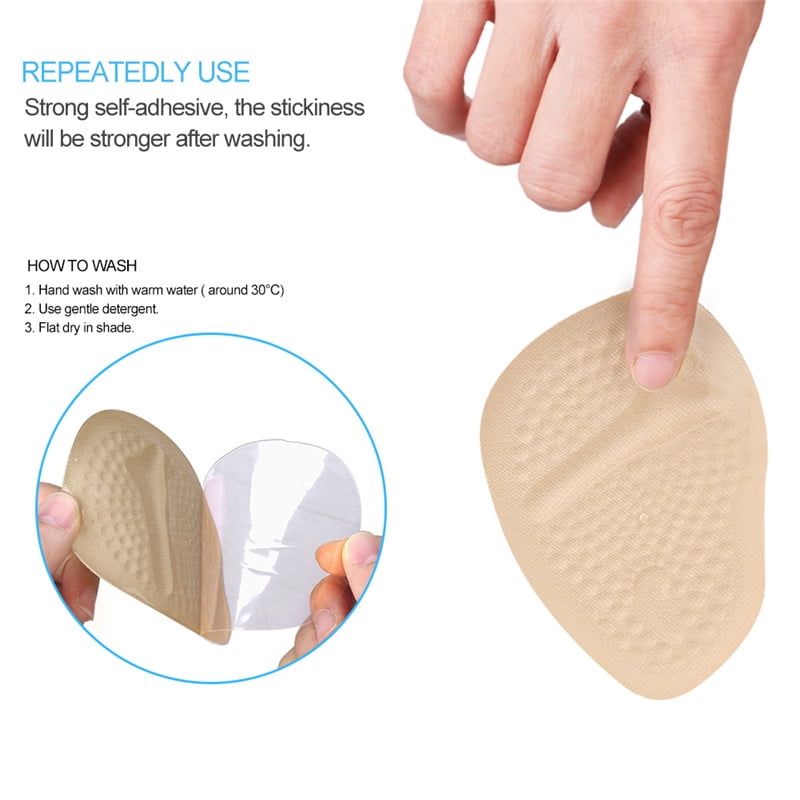 2 Pairs Women Ball of Foot Cushions Anti-slip Shoe Pads Inserts Gel Forefoot Insoles