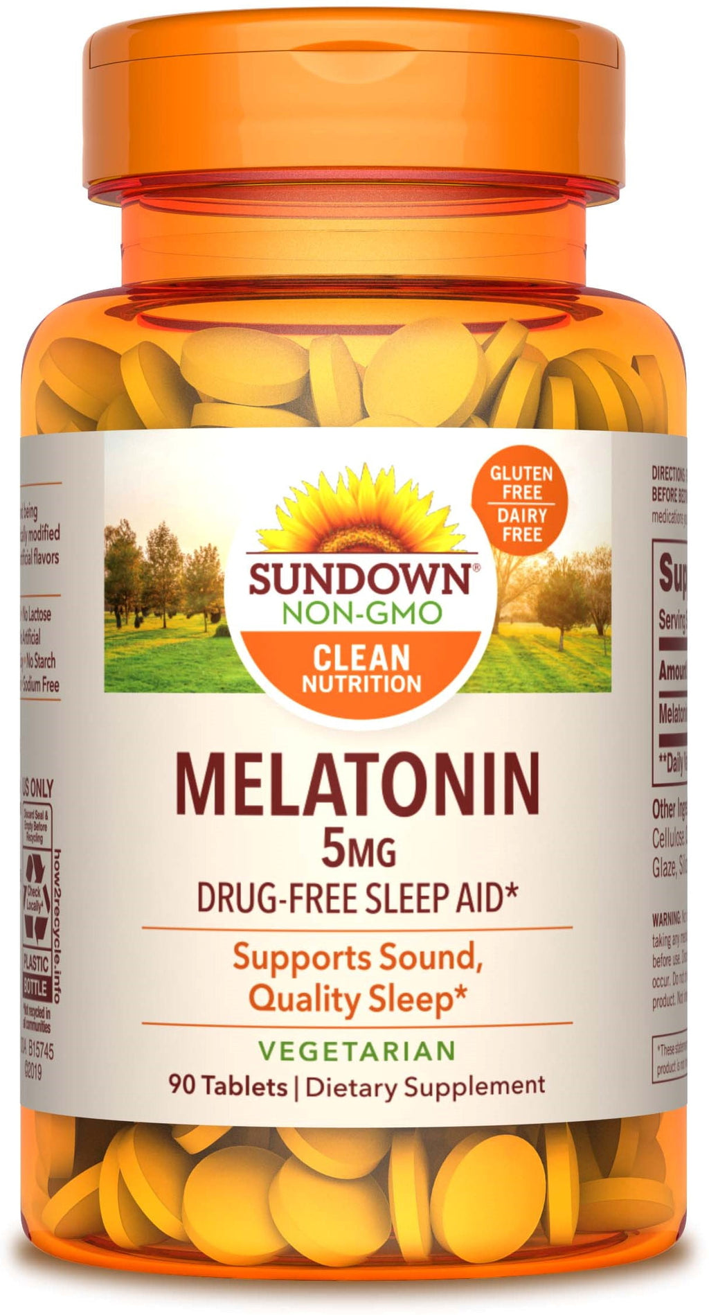2 Pack – Naturals Melatonin 5 mg Tablets 90 ea