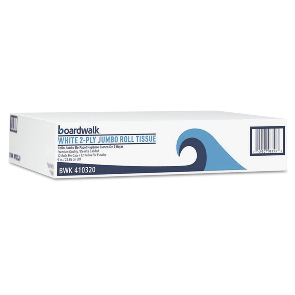 12-Rolls/Carton 3.2 in. x 525 ft. 2-Ply Jumbo Roll Bathroom Tissue – White