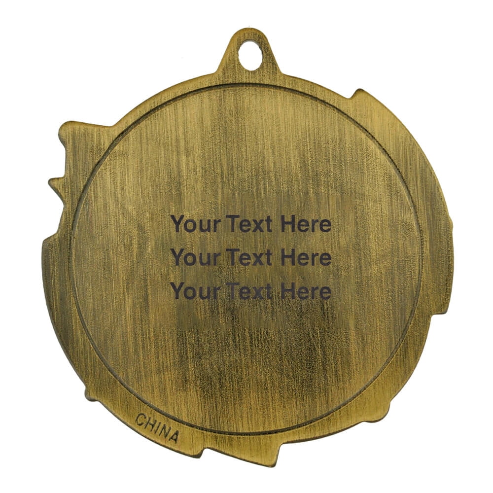 1st Place Gold Award Sports School Medal Personalized Engravable Custom