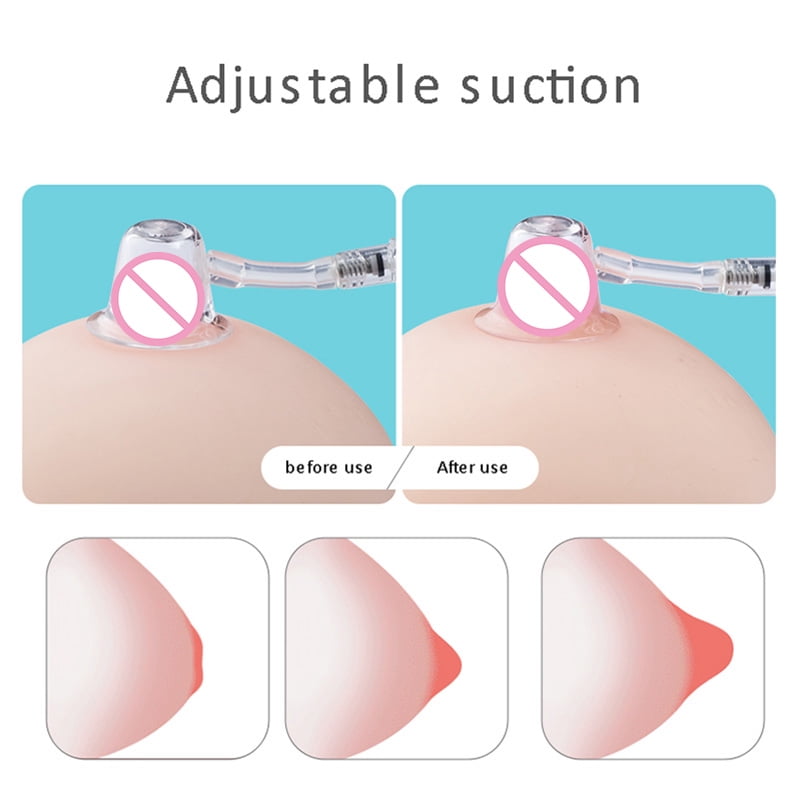 2 Pcs Nipple Vacuum Extractor Aspirator Corrector Feeding Sucking Tool for Flat Inverted Retraction Nipple Treatment