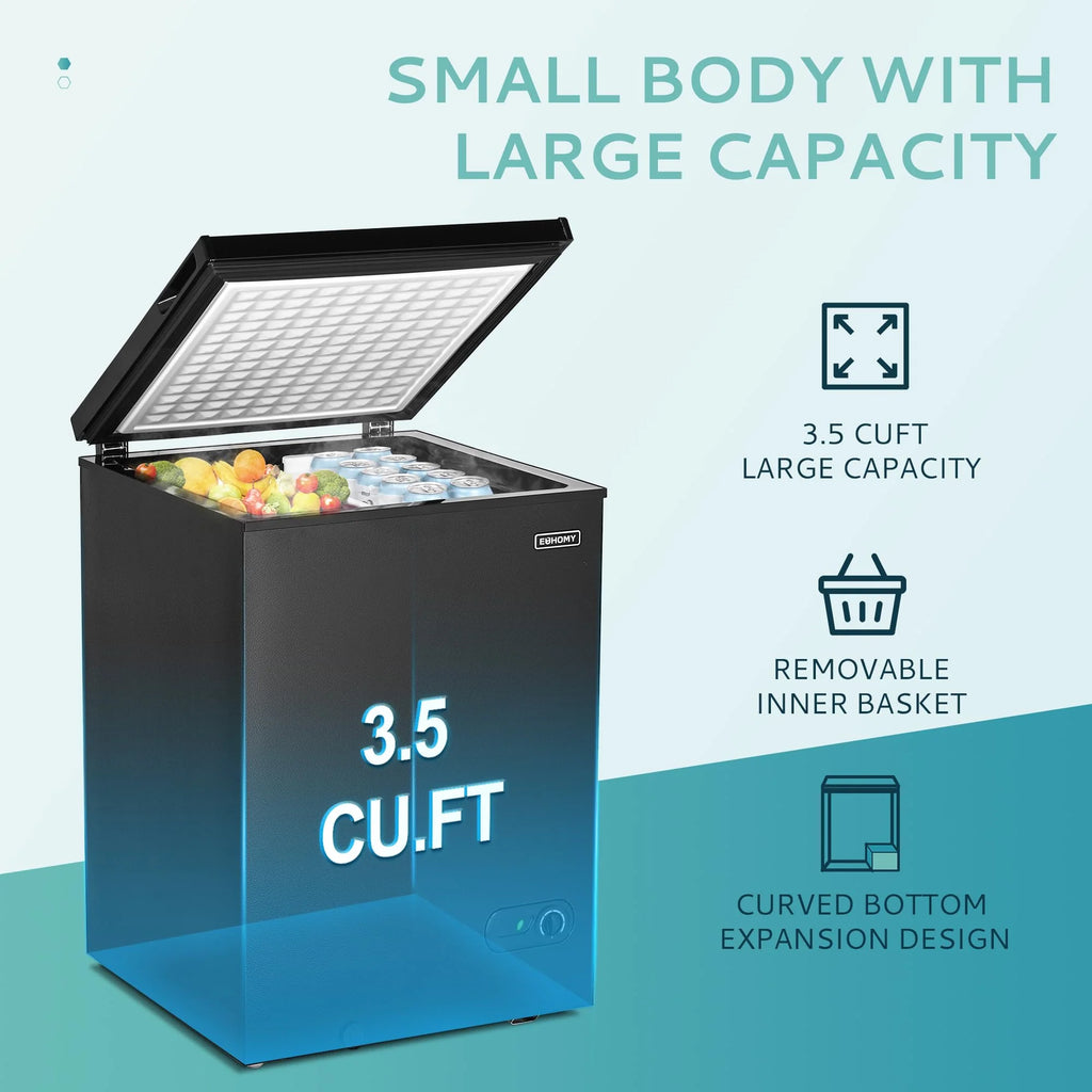 3.5 Cu.Ft Chest Freezer with Removable Basket