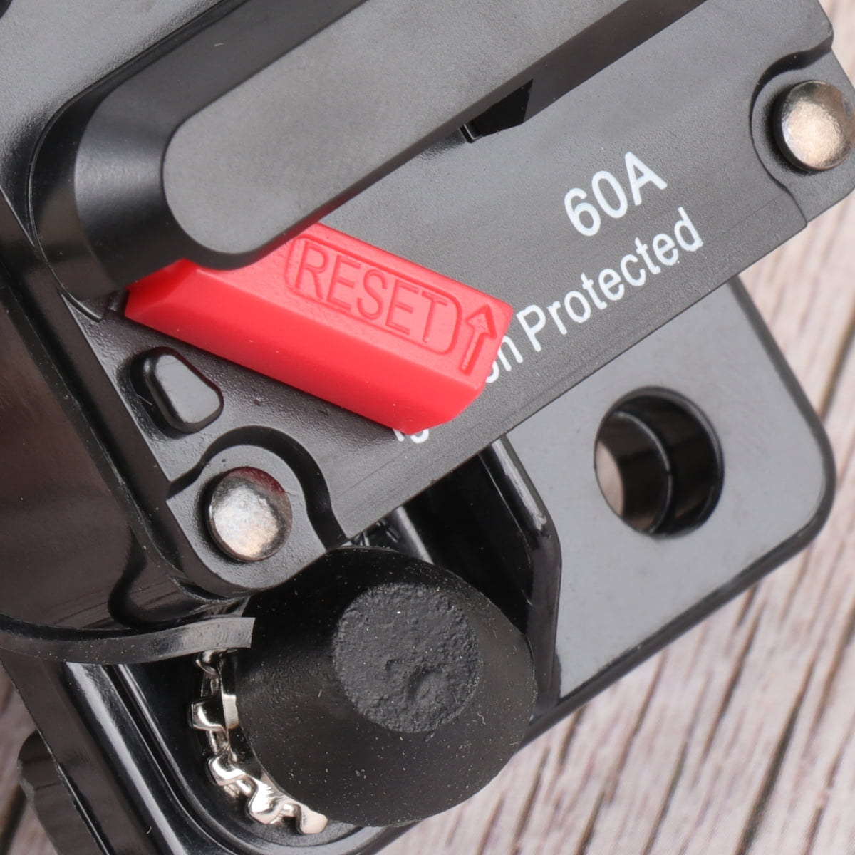12V~36V Circuit Breaker Fuse Inverter for Auto Truck RV Marine Trailer Manual Restoration Waterproof Power Circuit Breaker (60A)
