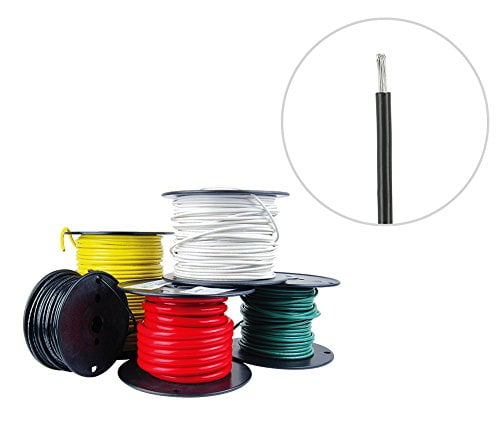 12 AWG Marine Wire Tinned Copper Primary Boat Cable 25 ft. Black Made in USA
