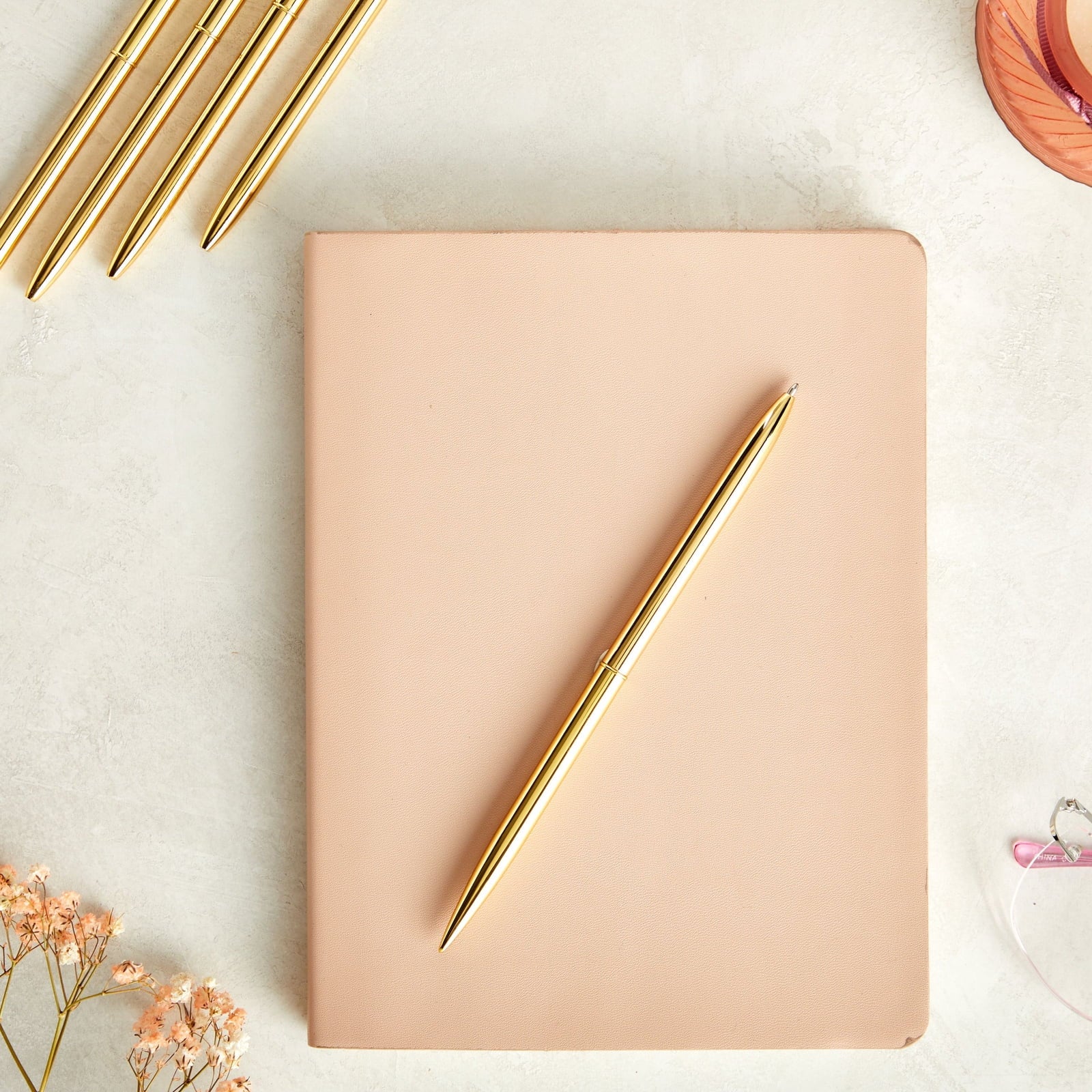 12 Pack Gold Ballpoint Pen Set for School and Office Supplies, 6.4 in