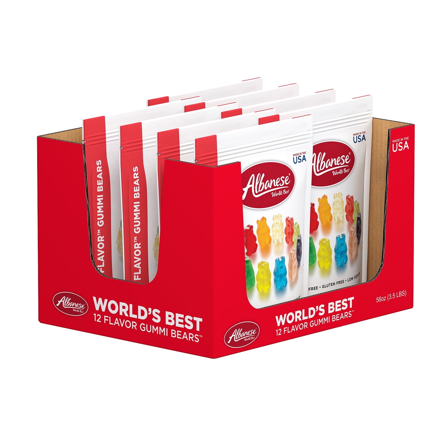 12 Flavor Gummi Bears 56 oz