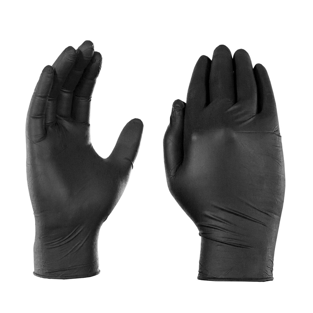 1st Choice 5mil Black Nitrile Exam Grade Chemo-Rated & Fentanyl Resistant Disposable Gloves, Small, 100