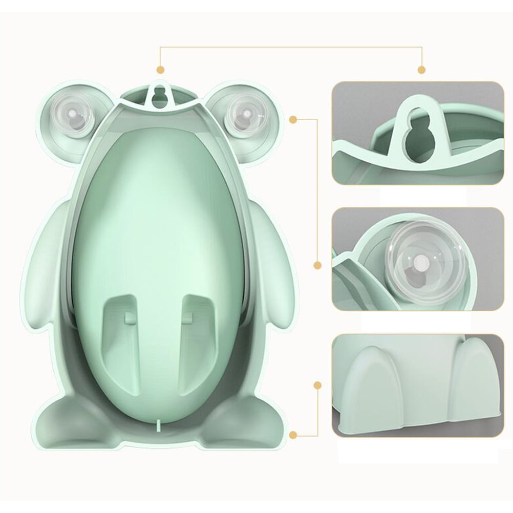 1pc Children Cartoon Pattern Standing Potty Toilet Urinal Potty Training Boy Pee Trainer for Boys (Light Green)