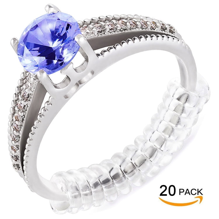 18 Transparent Silicone Ring Adjusters Can ChangeThe Size Of The Ring To fit Your Finger,While The Ring Regulator Has 2 Sizes