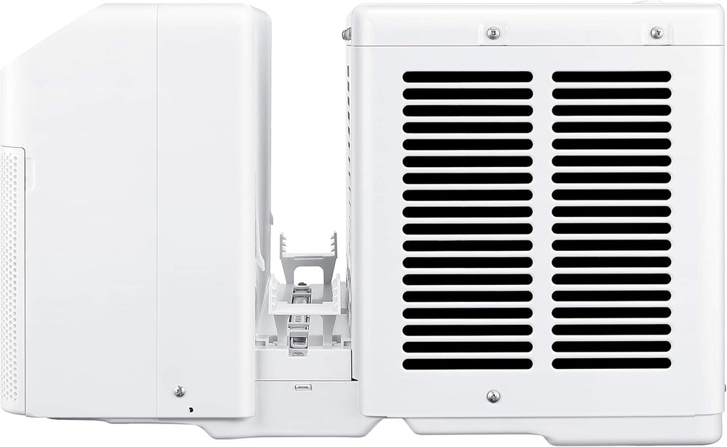 8,000 BTU U Shaped Smart Inverter Window Air Conditioner, Cools up to 350 Sq. Ft., Ultra Quiet with Open Window Flexibility, Works with Alexa/Google Assistant, 35% Energy Savings, Remote Control