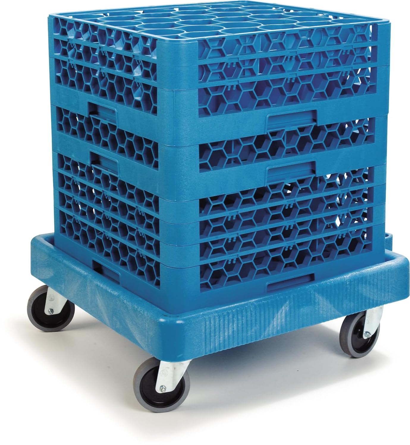 General dishwasher cart, with handle, with a load capacity of 350 pounds, blue
