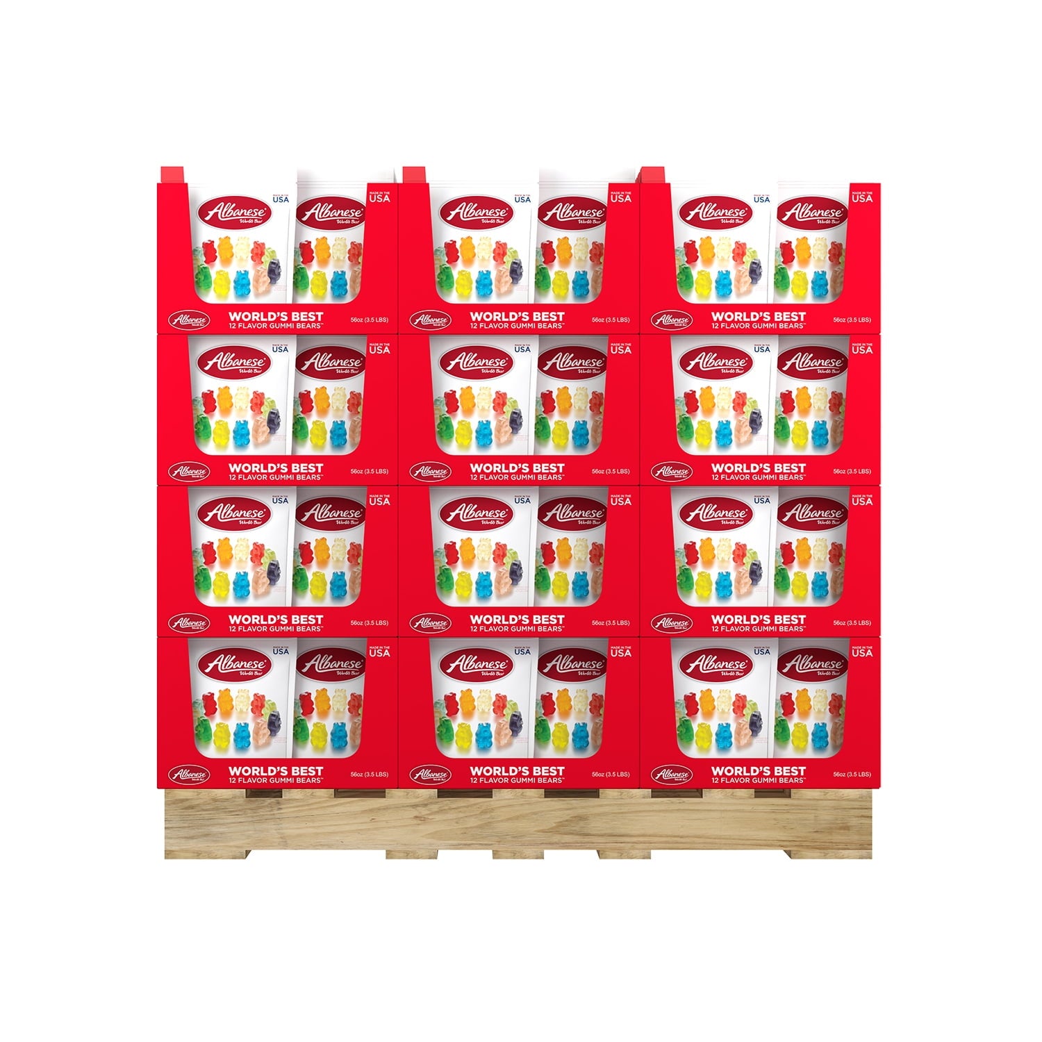 12 Flavor Gummi Bears 56 oz
