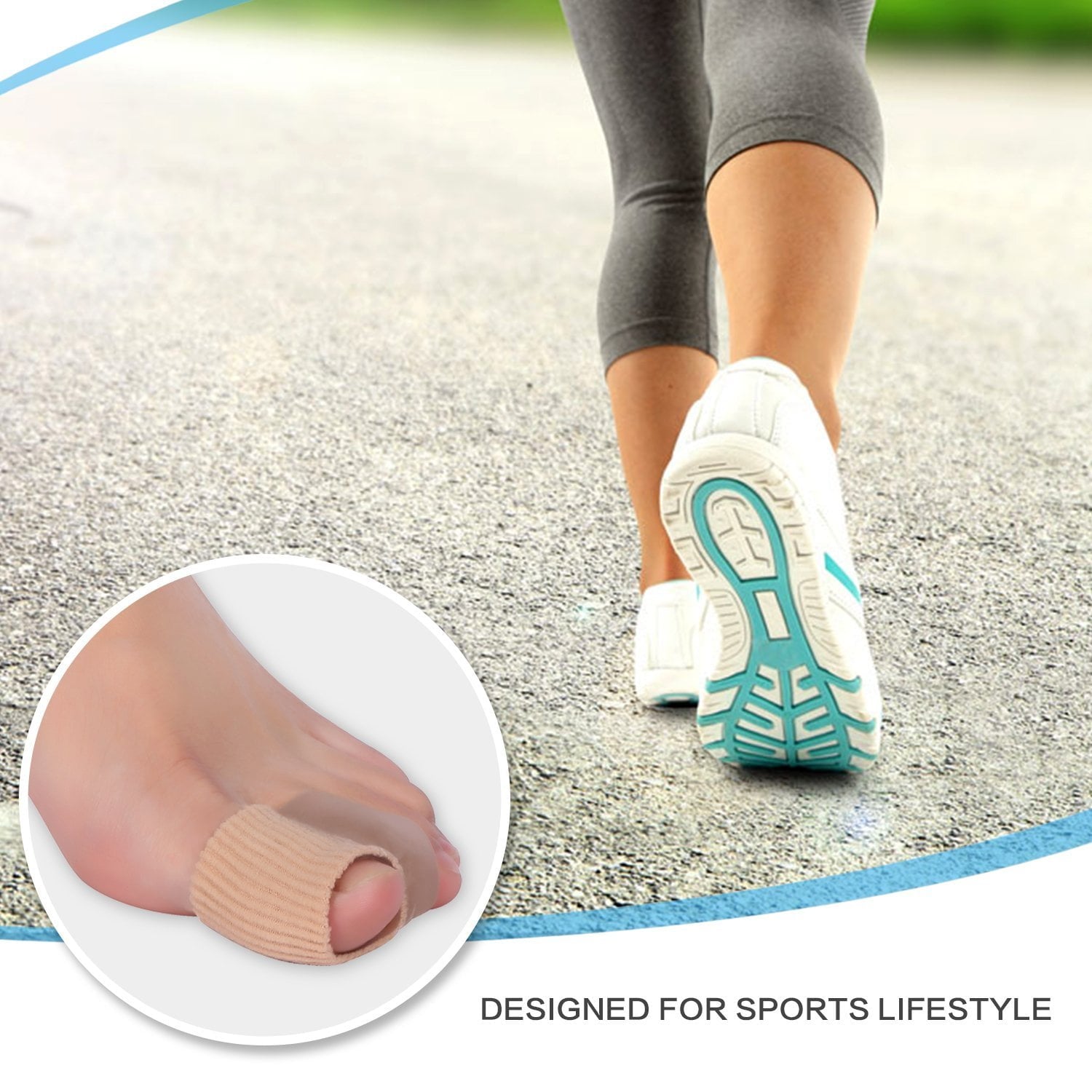 2 Pairs Hammer Toe Straightener Protector Sleeve Tube with Big Toe Gel Spacers for Bunion, Hallux Valgus, Toe Alignment, Overlap Toes in Shoes, Sleeve Tube,Hammer Toe Straightener Protector