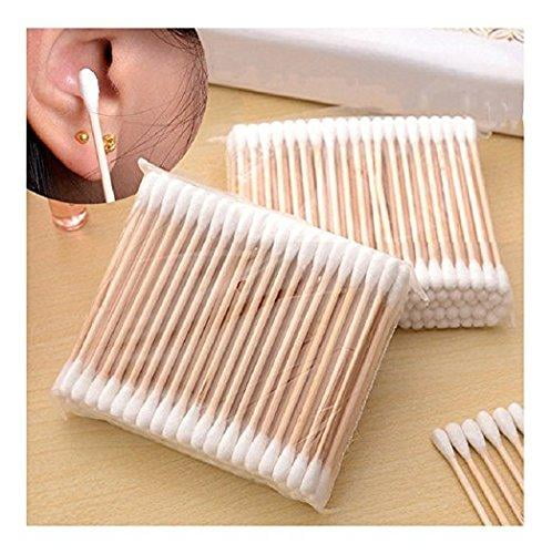 1200 Pieces Organic Cotton Swabs with Wooden Sticks | Biodegradable Cotton Buds | Eco Friendly Cotton Swabs 3” 1200pcs