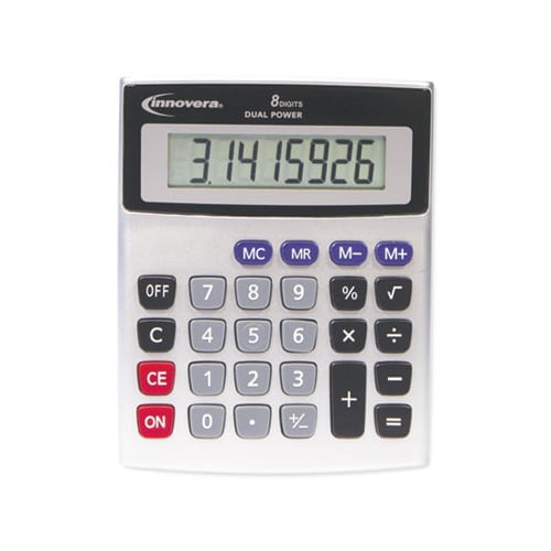 15927 Desktop Calculator Dual Power, 8-Digit LCD Display