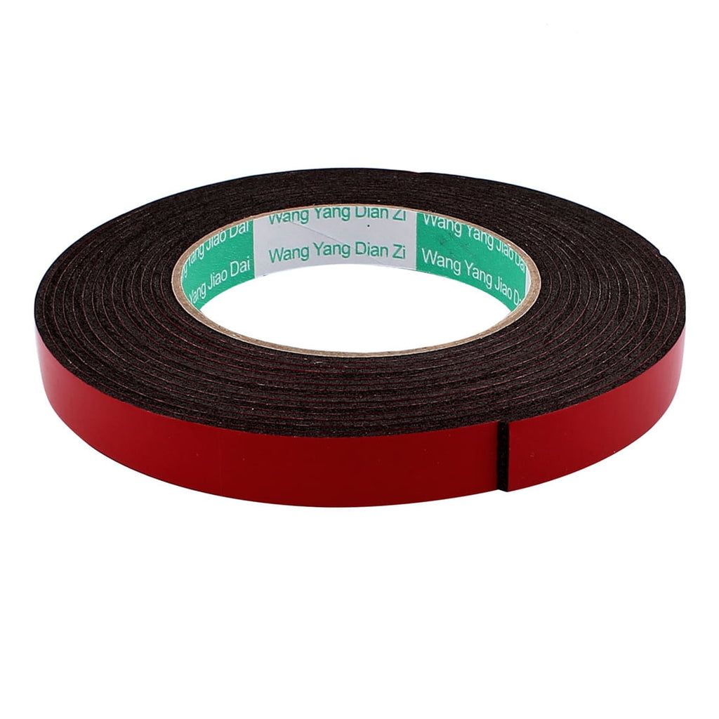 15mmx2mm Double Sided Sponge Tape Adhesive Sticker Foam Glue Strip Sealing 16Ft