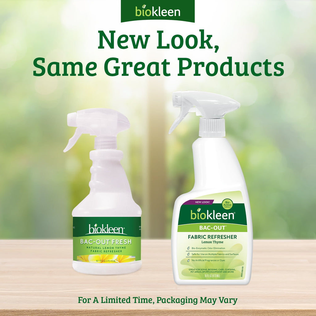 2 Pack Biokleen Bac-Out Fresh, Fabric Refresher, Lemon Thyme – 16 fl oz
