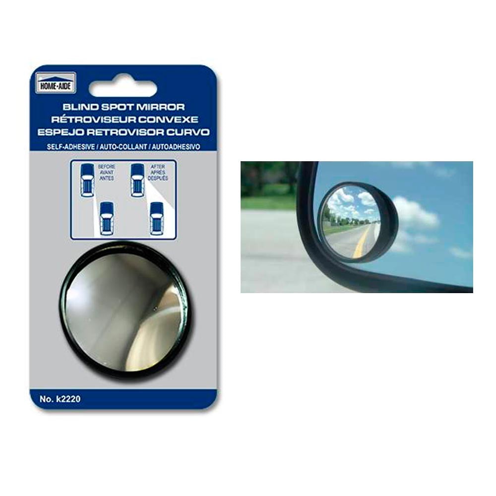2 Car Side View Convex Mirror 2′ Wide Rear Blind Spot Stick On Anti Glare Safety
