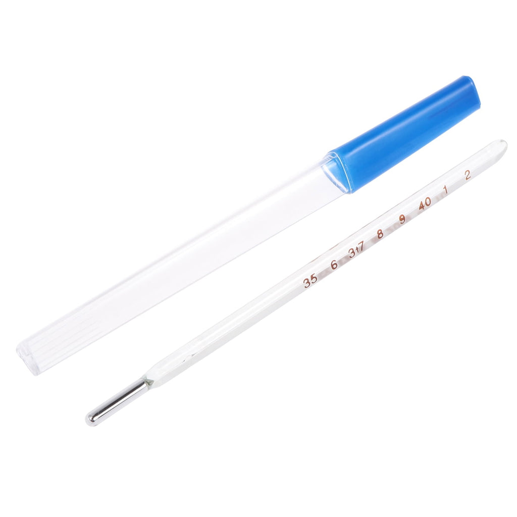 1Pc Glass Thermometer Triangular Bar Oral Thermometer For Adult(Blue)