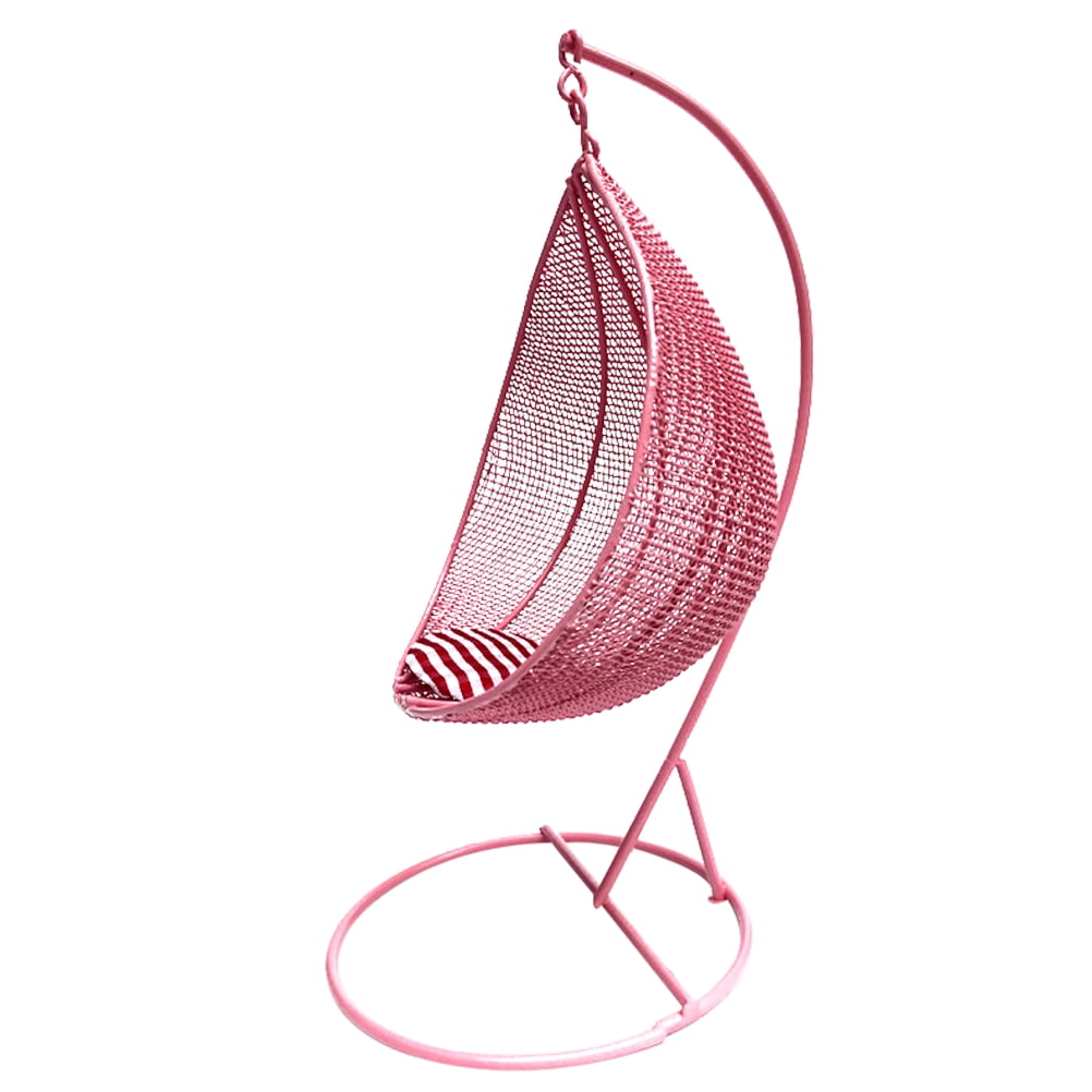 1Pc Tear Drop Hanging Chair Swing Chair Toy Mini House Accessories Random Color