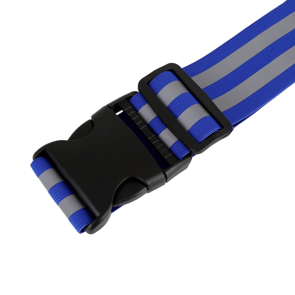 2 Pcs Blue Reflective Belts for Waist Reflective Belts High Visibility Night Safety Cycling Riding Reflector