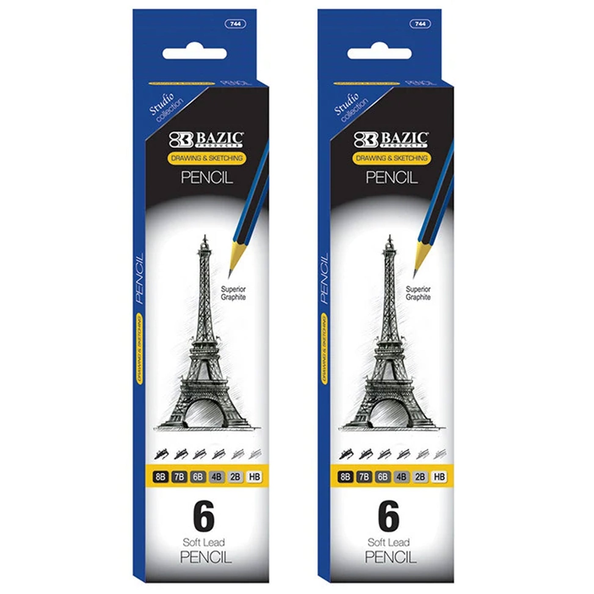 12 Pc Sketch Drawing Pencil Sketching Artist Assorted Lead 8B to HB Art Supplies