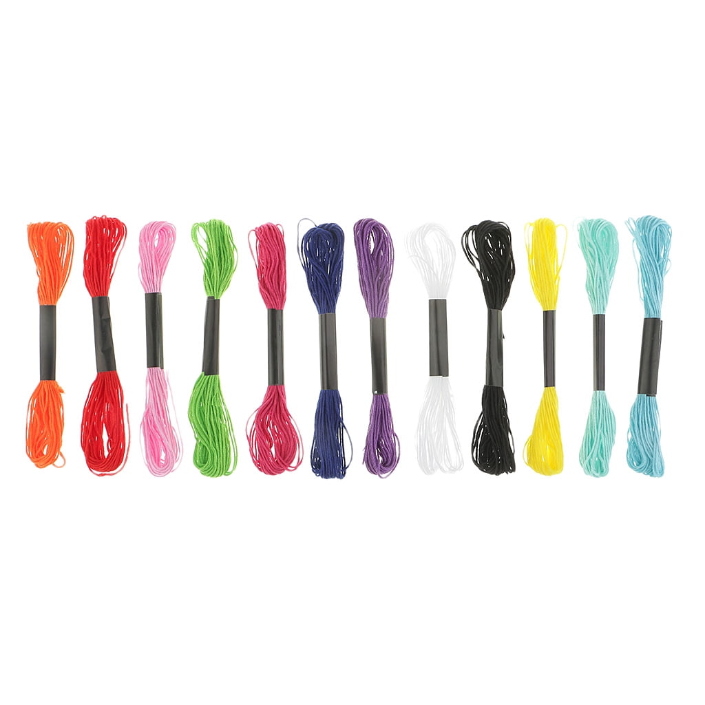 12 Color Embroidery Thread s Bracelets Floss Crafts Floss