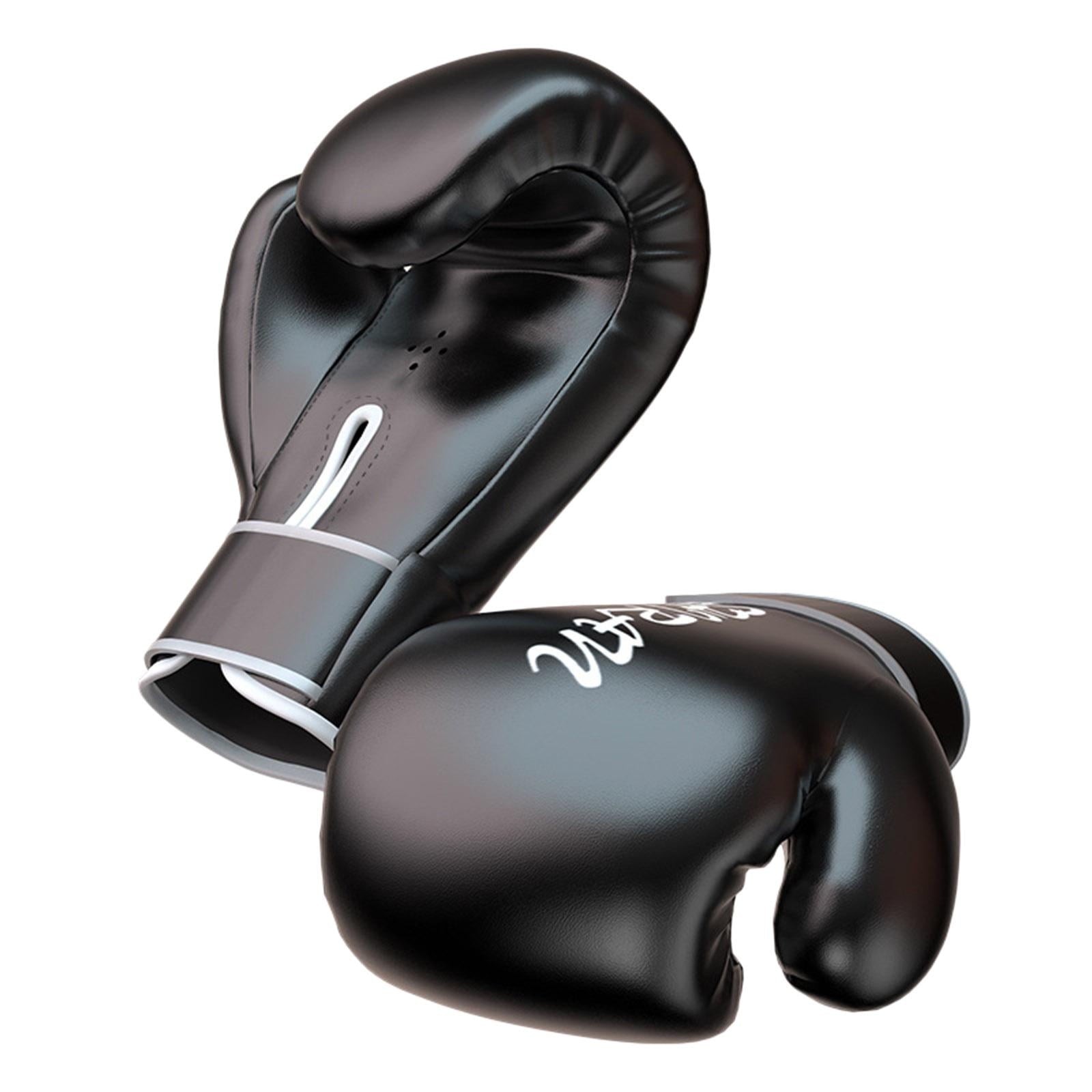 2 Pair Boxing Practice Gloves Sparring PU Leather Workout Punching Bag