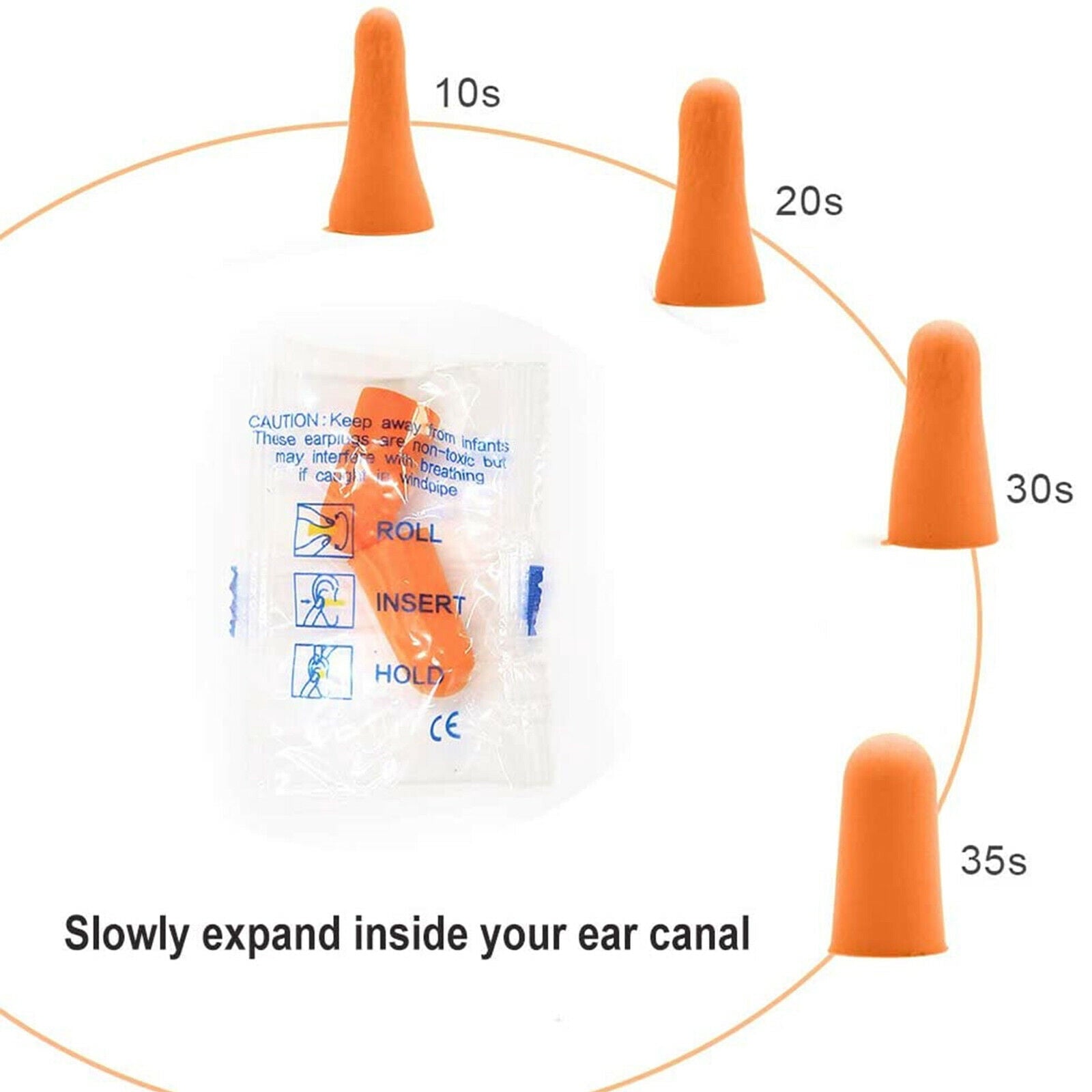 150 Pair Foam Individually Wrapped Earplugs NRR 32dB Soft Ear Plugs(Orange )