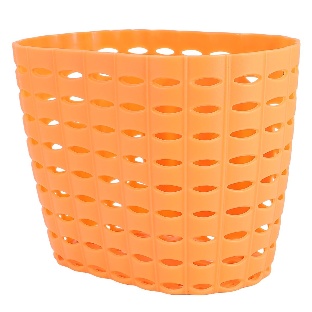 1Pc Children Bike Basket Detachable Plastic Bike Storage Basket for Kids Bike Without Stickers (Orange)