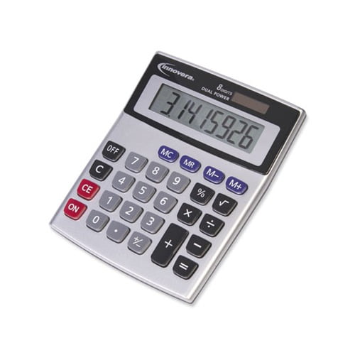 15927 Desktop Calculator Dual Power, 8-Digit LCD Display