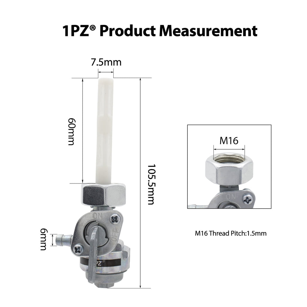 1PZ KW5-P01 Gas Tank Fuel Switch Valve Petcock fit for Generac GP5000 GP5500 GP6000E GP6500 GP6500E GP7000 GP7000E GP7500 GP7500E GP8000E Generator