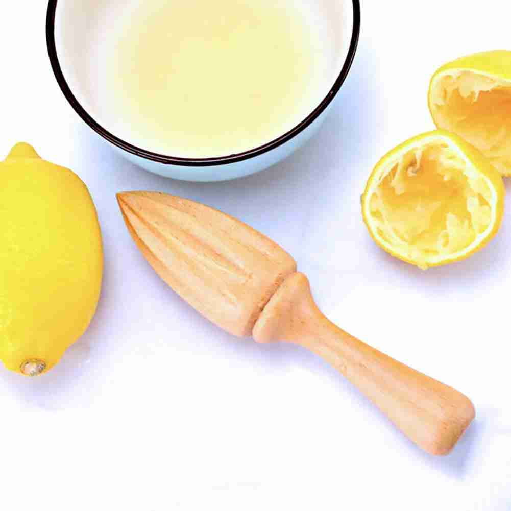 1pc Ten-corner Shape Wooden Lemon Squeezer Hand Press Manual Juicer Fruit Orange Citrus Juice Extractor Reamers Kitchen Products