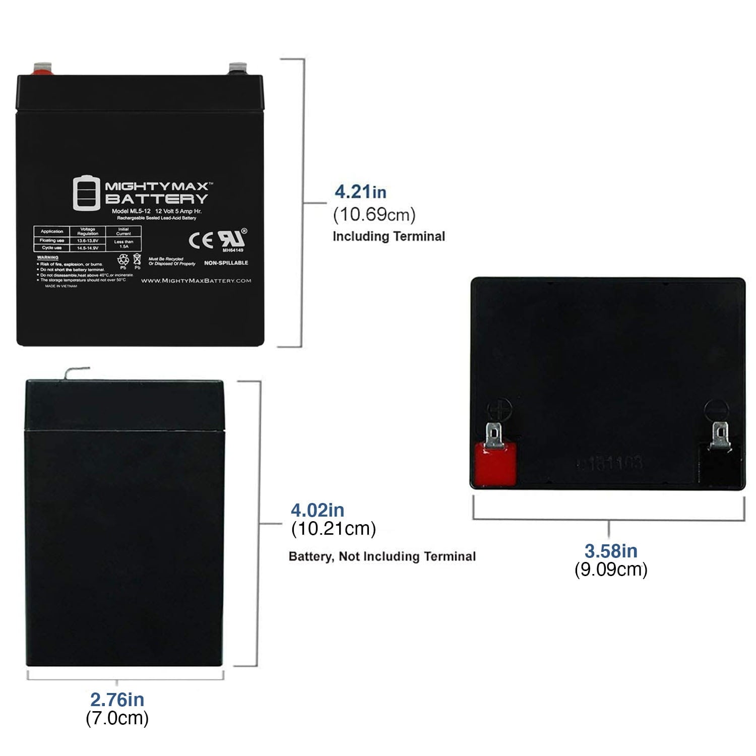 12V 5AH SLA Battery Replacement for FloLogic System 3.0