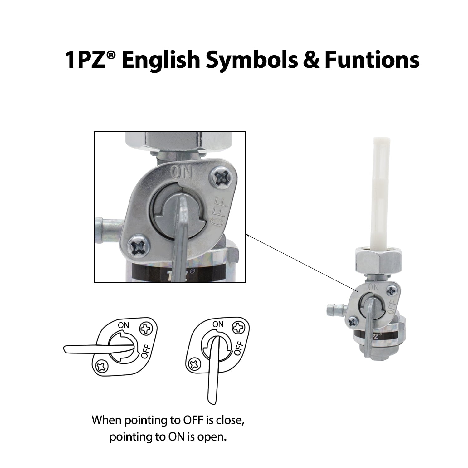 1PZ KW5-P01 Gas Tank Fuel Switch Valve Petcock fit for Generac GP5000 GP5500 GP6000E GP6500 GP6500E GP7000 GP7000E GP7500 GP7500E GP8000E Generator