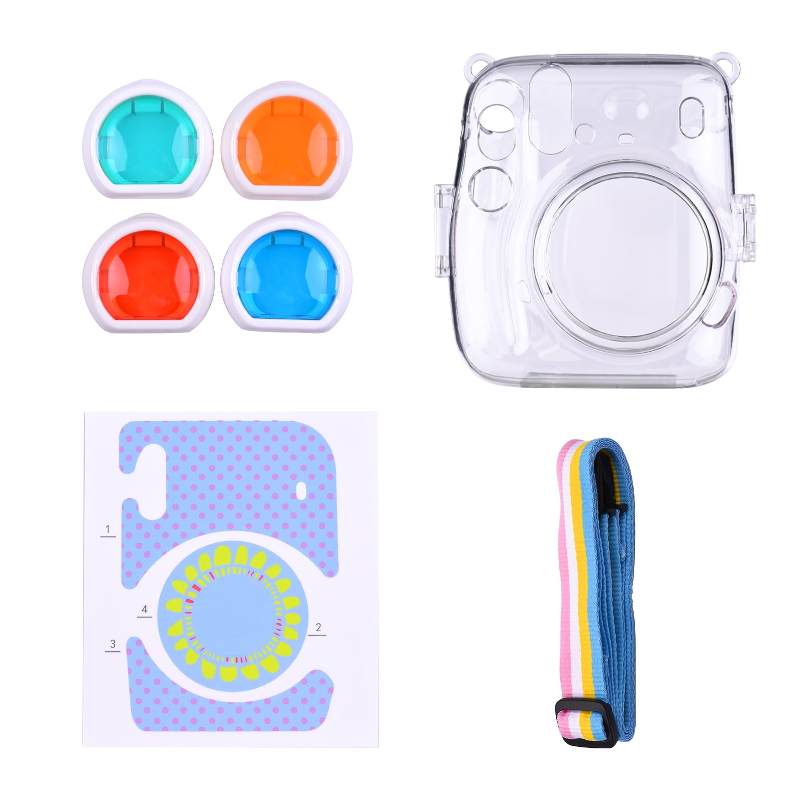 17-in-1 Instant Camera Accessories Kit Replacement for Fujifilm Instax Mini 11 Instant Film Camera with Case/ Album/ Frames/ Lens Filter/ Lanyard and More
