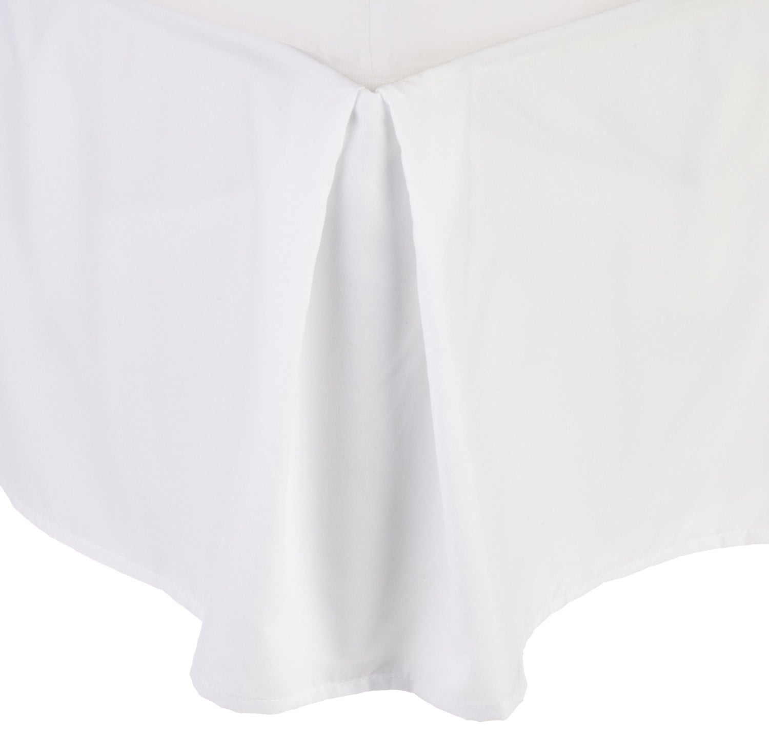 1500 Thread Count Wrinkle Resistant SOLID Bed Skirt – Pleated Tailored 14′ Drop, King, White