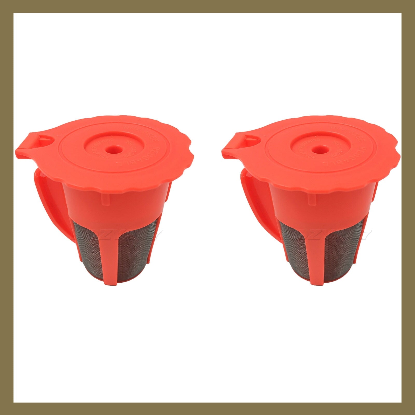 2 Keurig 2.0 K Carafe K-Cup Reusable Refillable Coffee K cup Pod Filter Orange