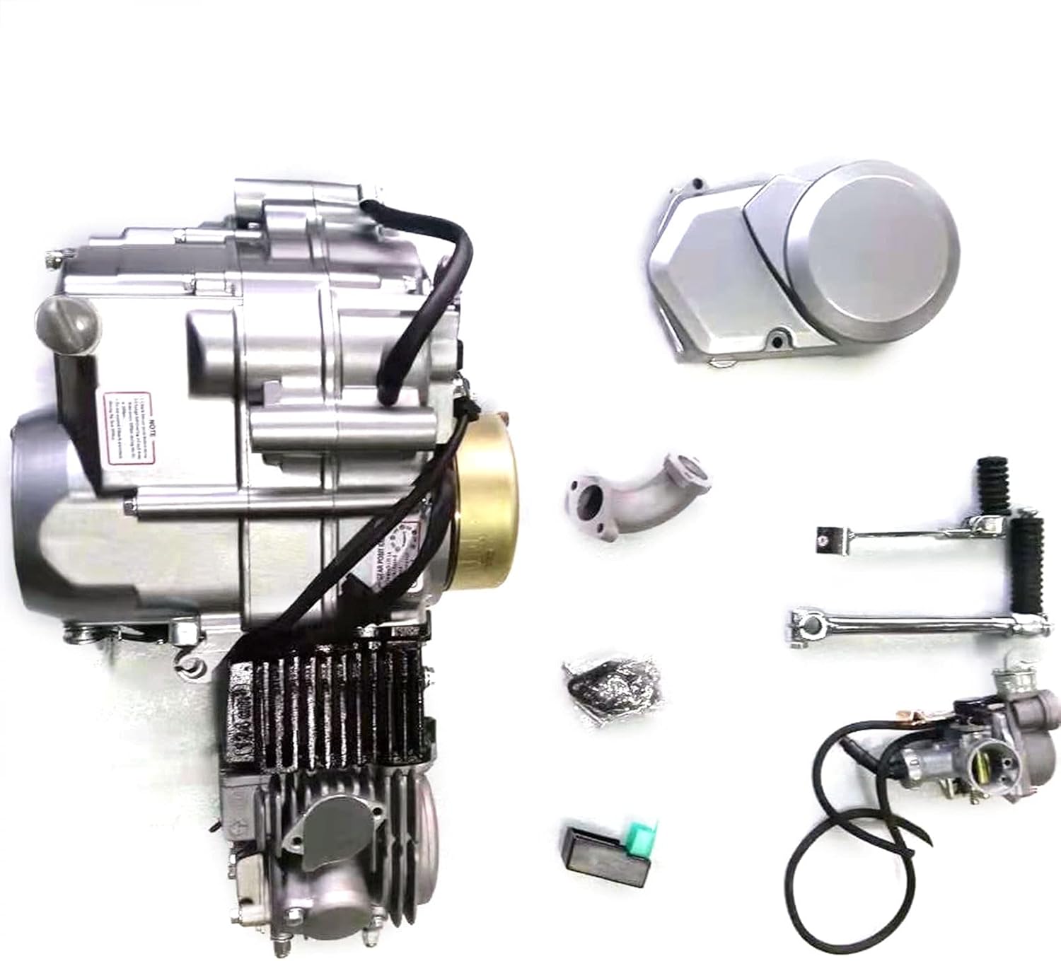 150CC 4 Stroke Engine Motor, Gy6 Single Cylinder Complete Engine Kit for 110cc-150cc Atvs and Go Karts and 11" Long Box Engine Size Scooters High-Flow Oil Pump CVT Carburetor Top Mount