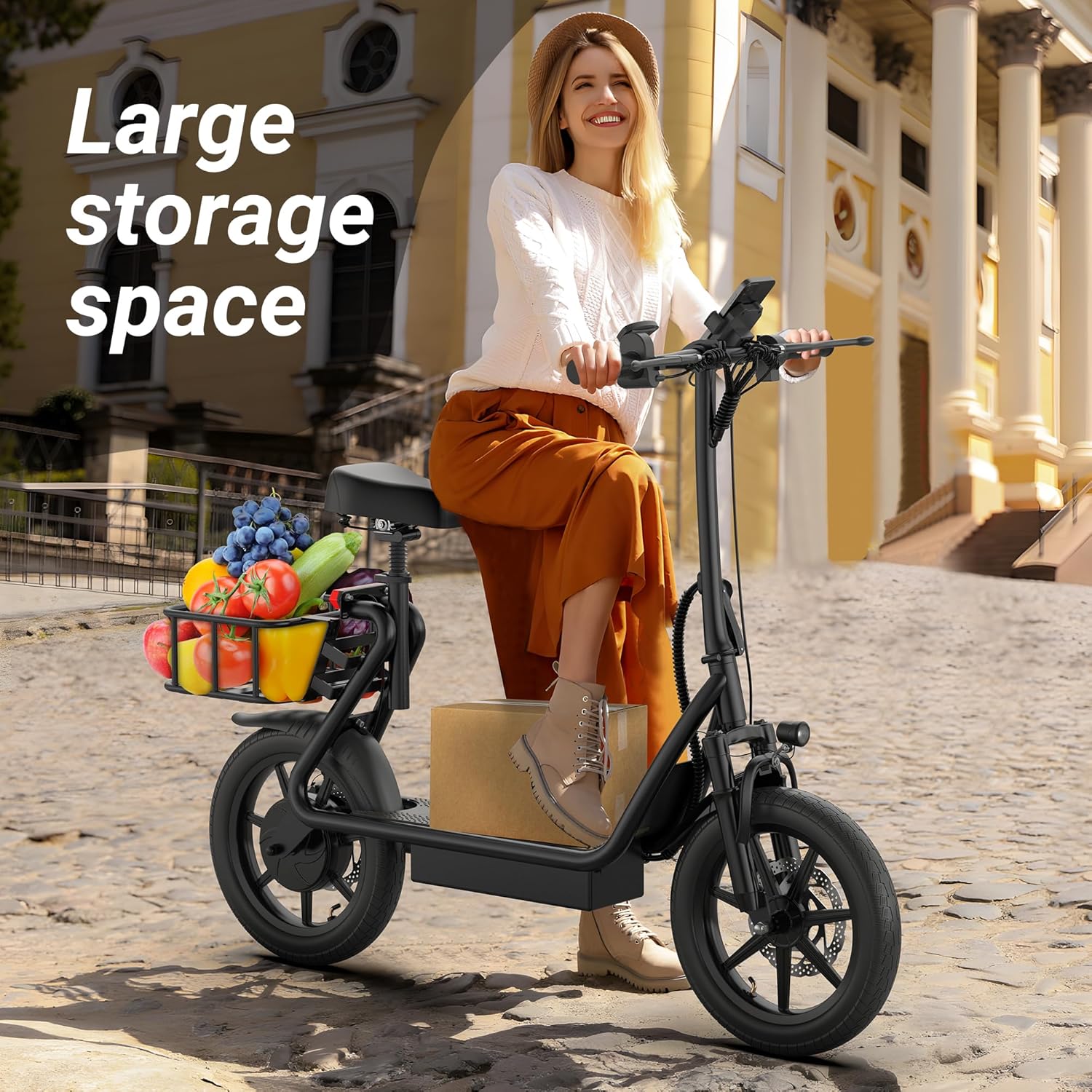 Electric Scooter Adults,Max 19/27/49 Miles Ranges,Top Speed 19/22 mph,350/750W Peak Motor, Folding E-Scooter with Dual Braking Dual Suspension