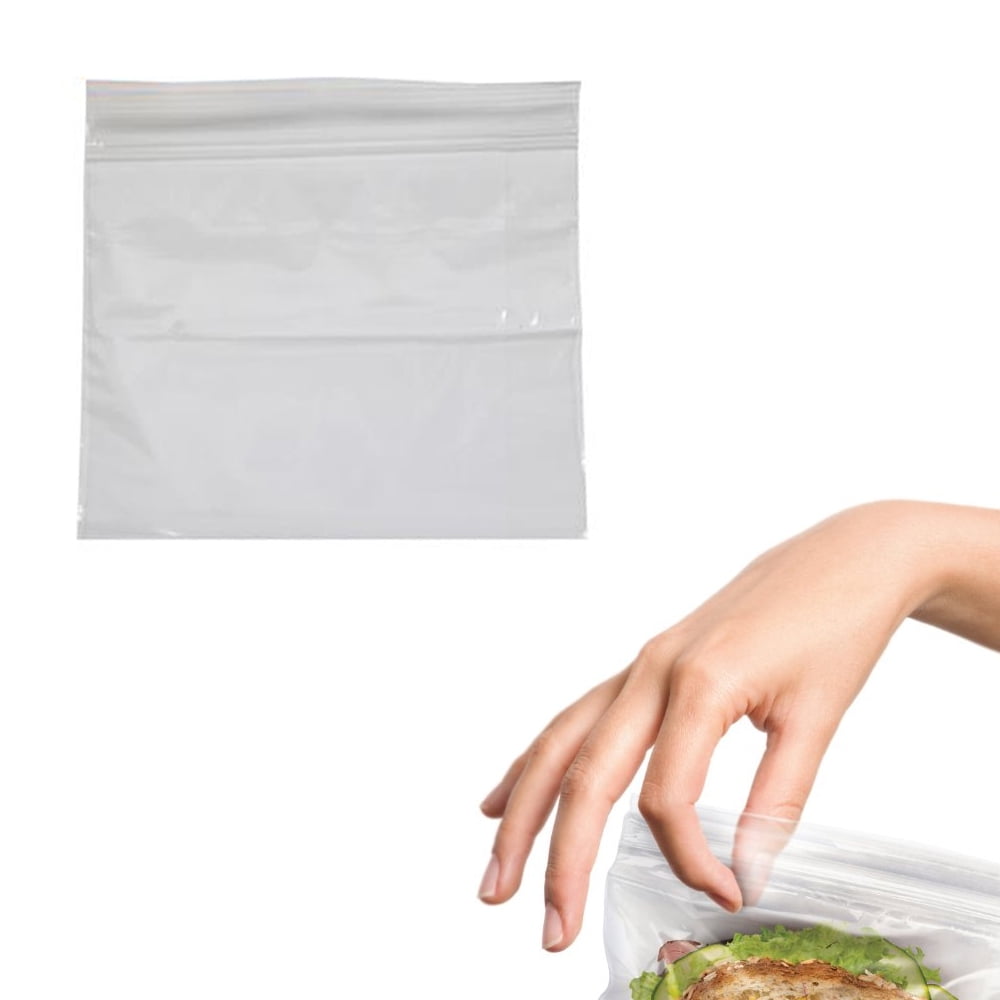 150 Resealable Zip Seal Sandwich Bags Snacks School Lunch Food Storage BPA Free