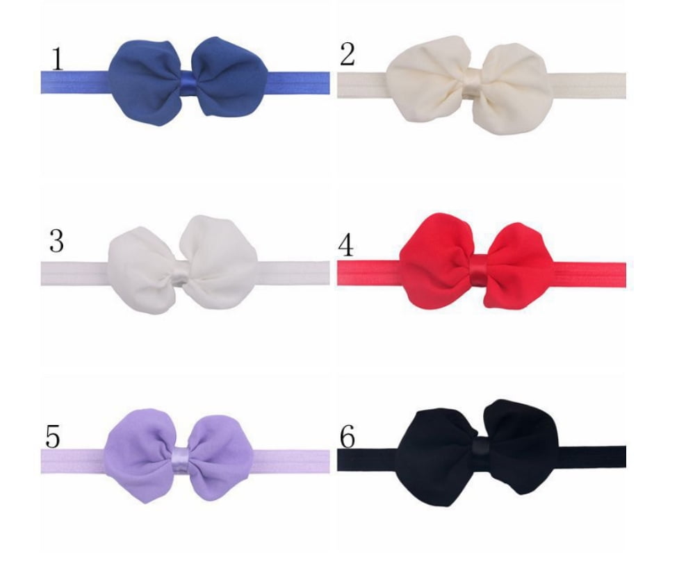 12Pcs Cute Kids Girl Baby Chiffon Toddler Flower Bow Headband Hair Band Headwear
