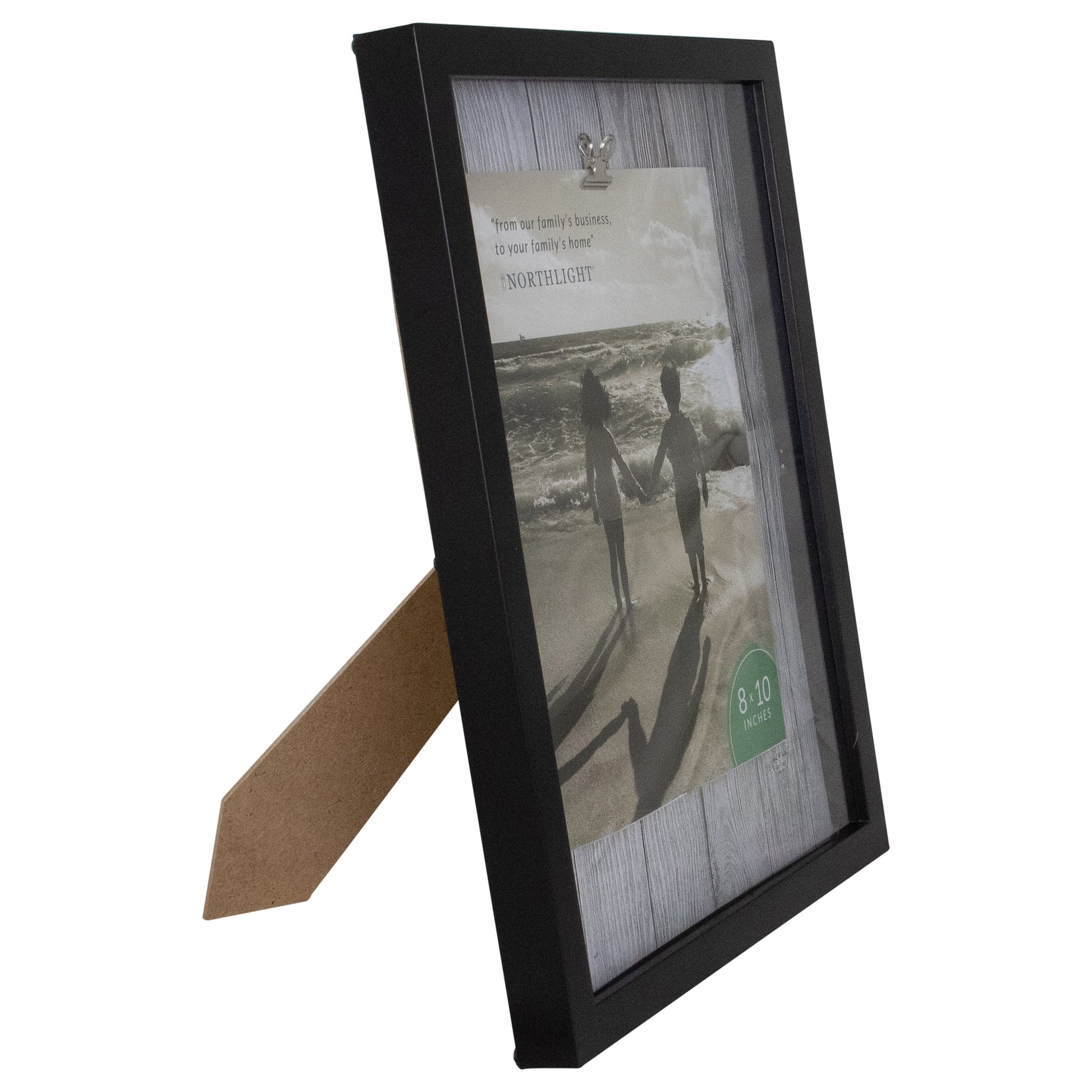 14.5′ Classical Rectangular 8′ x 10′ Photo Picture Frame with Clip – Black and White