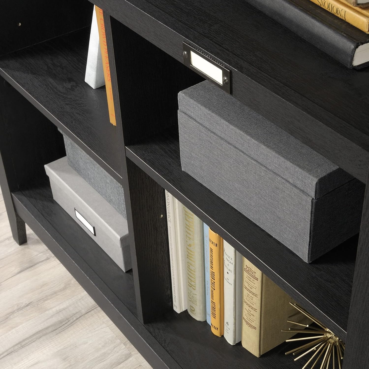 36-inch high 4-section bookshelf, Raven oak color