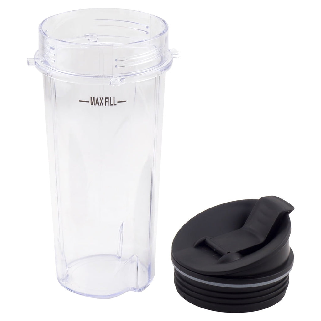 2 Pack 16 oz Cup with Sip & Seal Lid Replacement Parts 303KKU 356KKU800 Compatible with Nutri Ninja BL660 BL660W BL740 BL810 BL820 BL830