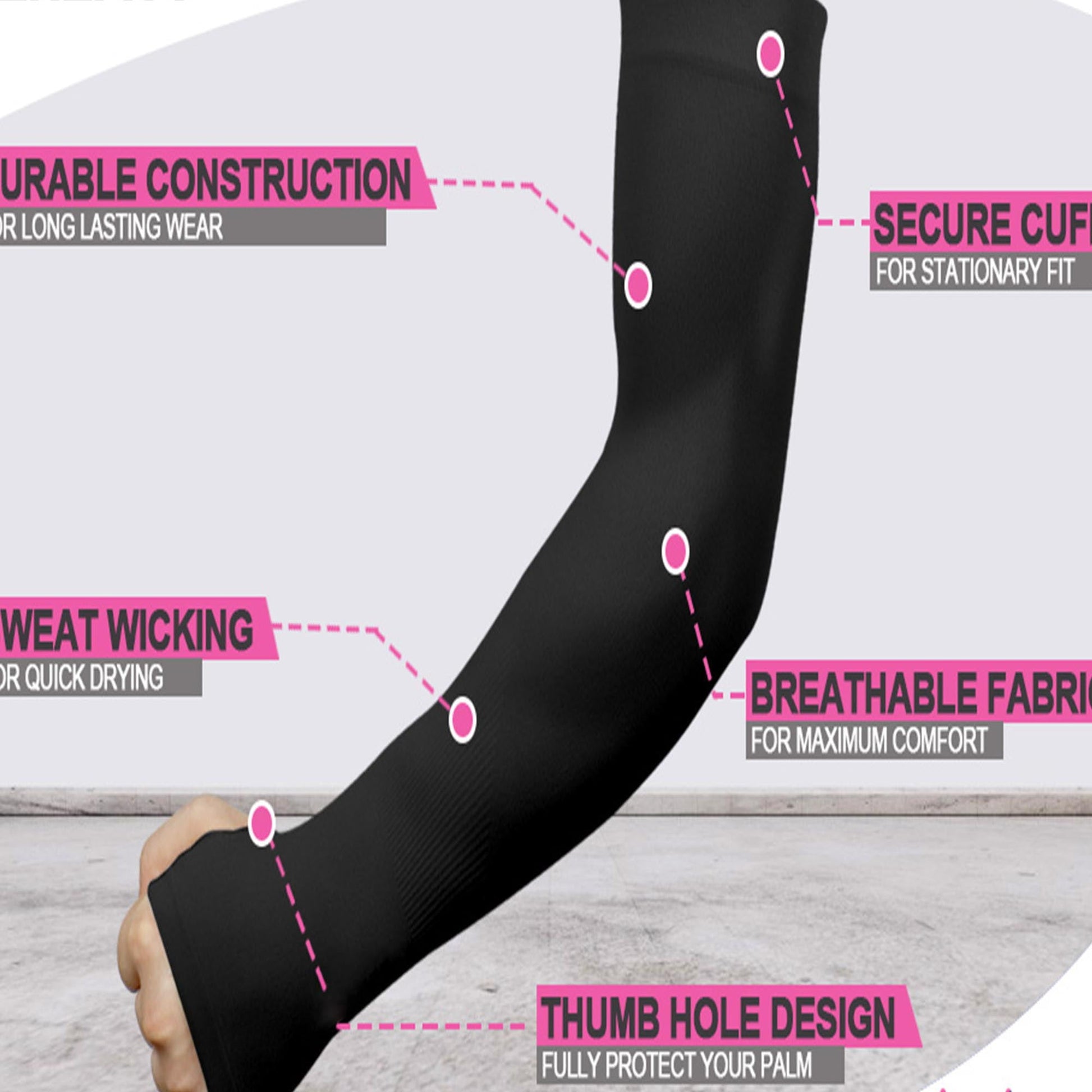 12 Pcs Cooling Arm Sleeves Cover for Women & Men UV Sun Protection, 50 Compression long Sleeves to Cover Arms for Biking, Gardening, Driving, Fishing, Golf, Hiking