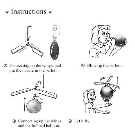 12 Pcs Kids Balloon Helicopter Airplane,Balloon Powered Helicopter Flying Toy for Children’s Day Gift Party Favor easter basket, stocking stuffer or birthday
