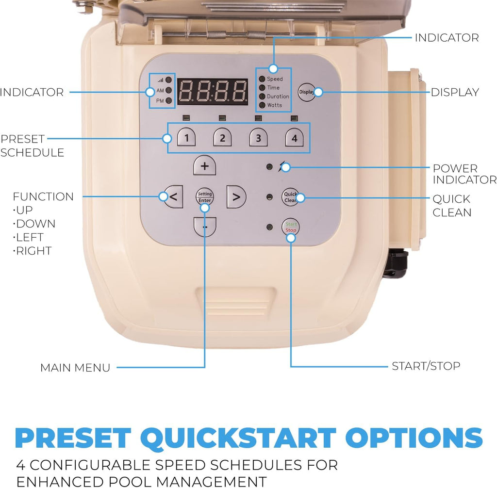 1.5HP Variable 2-Speed Swimming Pool Pump High Flow Above-Ground Swimming Pump Strainer w/ Slip on Fitting
