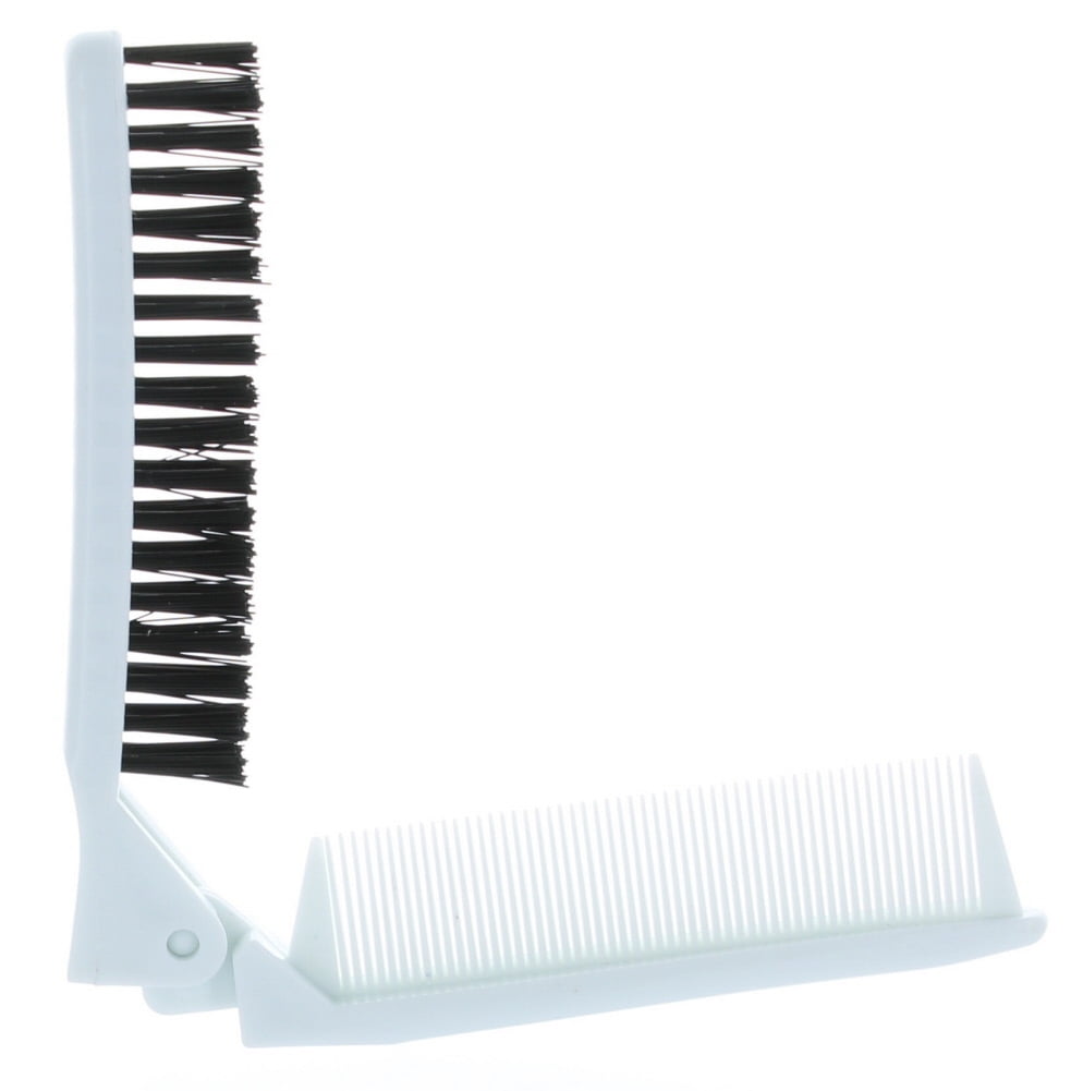 2  Folding Hair Compact Travel Brush Comb Pocket Size Car Purse Bag Men Women