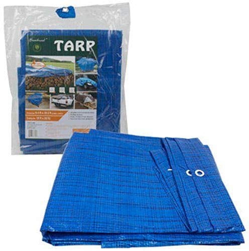 12 ft X 9 ft Waterproof Multi Purpose Water Proof Blue Tarp Poly Cover for Roof Car